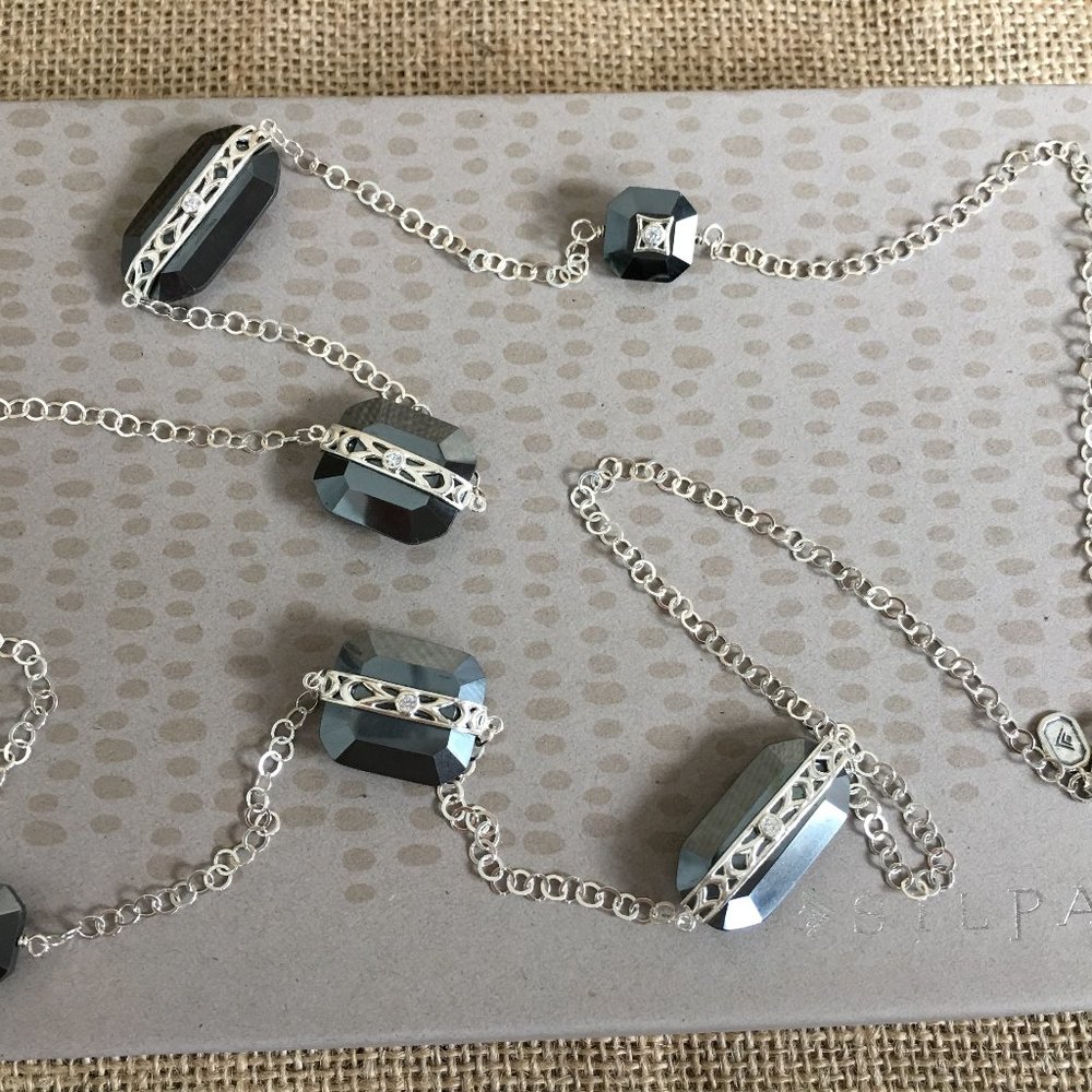 Silpada Hematite Sterling Vision 40" Necklace